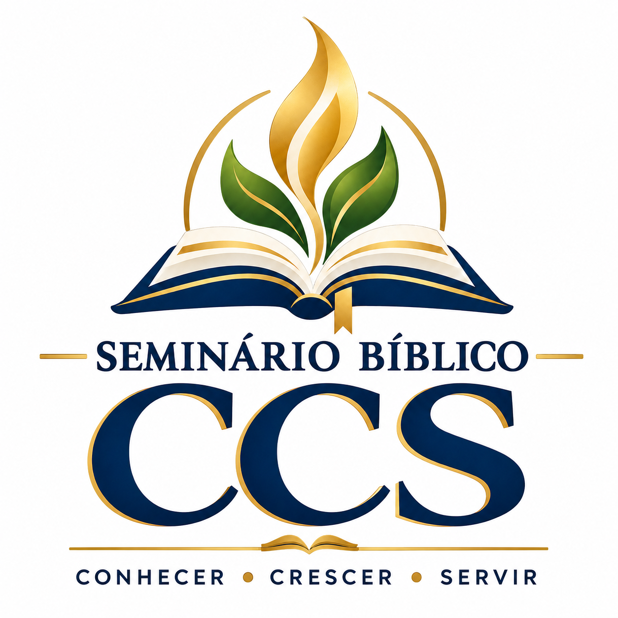 Logomarca do Seminário Bíblico CCS: Conhecer, Crescer e Servir